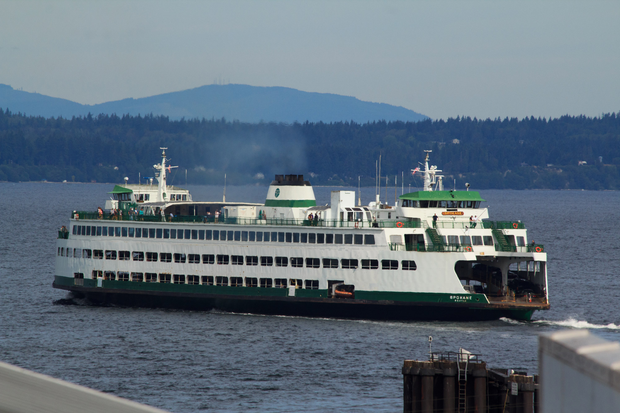 by Jane Harder: Jane Harder Edmonds Ferry from Balcony Sipping Coffee, 2 minutes after Solstice